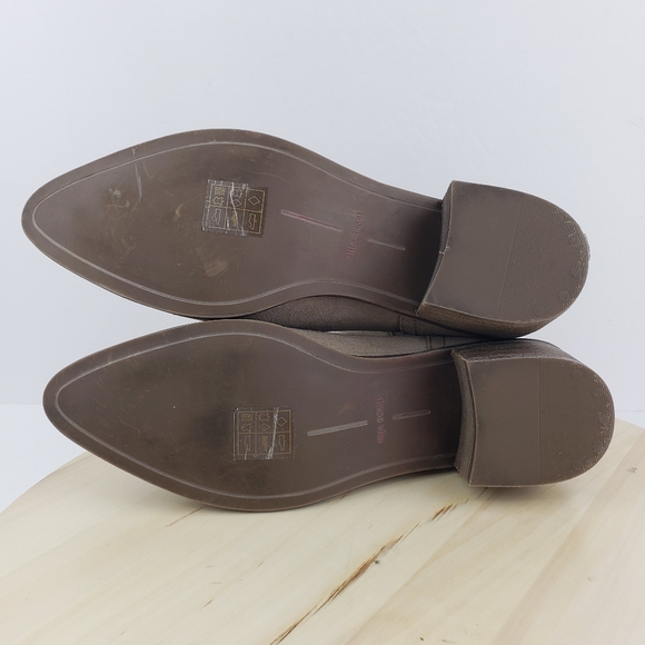 Dolce Vita Colbey Chelsea Boot Size 8.5 Taupe Gray Booties Block Heel Ponted Toe - Picture 10 of 12